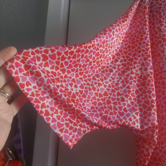 Women's Heart Pattern Pajama Pants Set XL Spandex Blend Soft Comfy Cozy - Picture 7 of 10